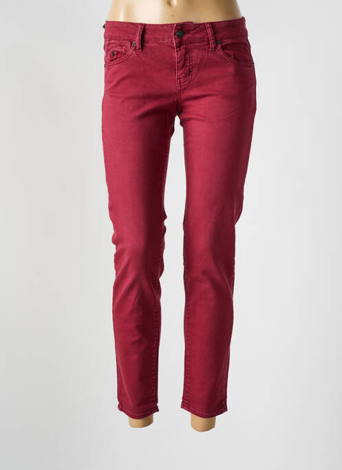 Jeans coupe slim rouge FIVE pour femme