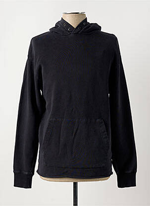 Sweat-shirt à capuche tissage jersey manches longues noir REPLAY homme