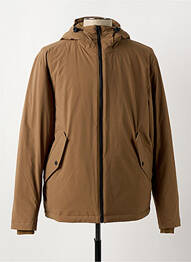 Doudoune manches longues a capuche marron HUGO BOSS homme