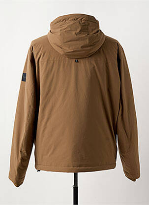 Doudoune manches longues a capuche marron HUGO BOSS homme