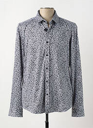 Chemise manches longues imprimé fantaisie noir HUGO BOSS homme