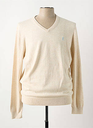 Pull stretch manches longues beige VICOMTE ARTHUR homme