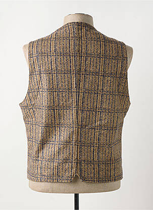 Gilet sans manche tissage chiné marron BOB homme