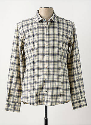 Chemise manches longues beige NUMEROLOGIE pour homme