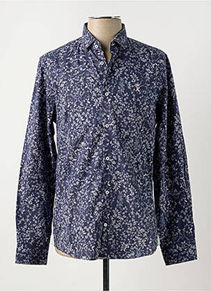 Chemise manches longues bleu VICOMTE ARTHUR pour homme