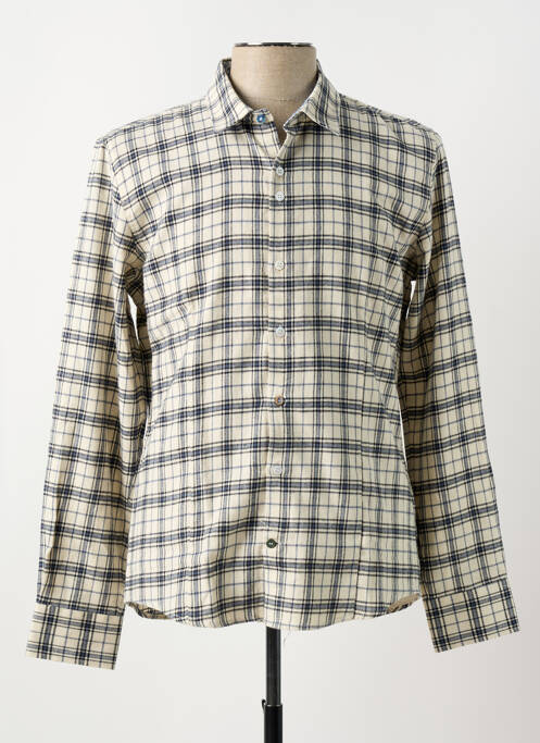 Chemise manches longues beige NUMEROLOGIE pour homme