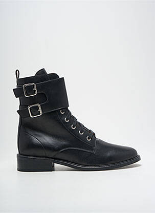 Bottines/boots matière lisse talon plat jusqu'à 3cm noir BA&SH femme
