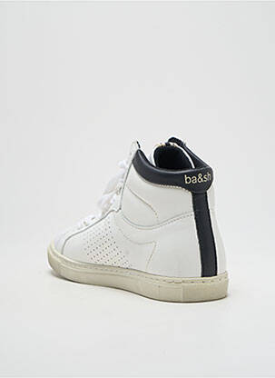Baskets matière lisse talon plat jusqu'à 3cm blanc BA&SH femme