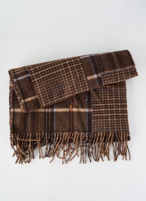 Echarpe imprimé carreaux marron RALPH LAUREN femme