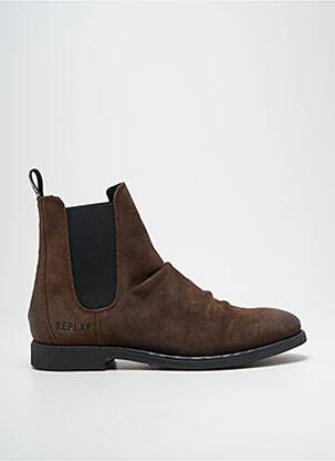 Bottines/boots fermeture elastique talon bas marron REPLAY homme
