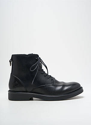 Bottines/boots matière lisse talon bas noir REPLAY homme