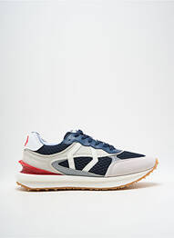 Baskets matière lisse bout rond bleu MIKAKUS homme