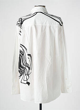 Chemisier imprimé fantaisie manches longues blanc DESIGUAL femme