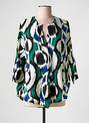 Blouse imprimé fantaisie manches 3/4 noir MOLLY BRACKEN femme