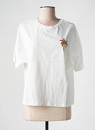T-shirt coupe droite manches courtes blanc LILI SIDONIO femme