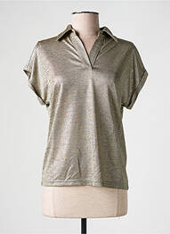Polo stretch manches courtes beige MOLLY BRACKEN femme
