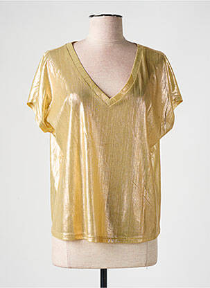 Top stretch manches courtes or MOLLY BRACKEN femme