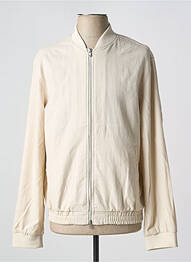 Veste casual resserrée sur le bas beige JACK & JONES homme