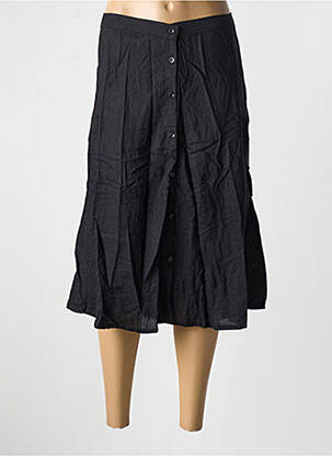 Jupe mi-longue coupe évasée noir BAMBOO'S femme