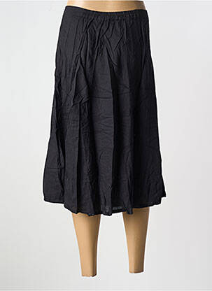 Jupe mi-longue coupe évasée noir BAMBOO'S femme