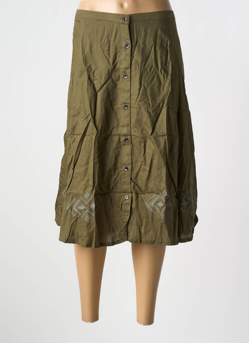 Jupe mi-longue vert BAMBOO'S pour femme