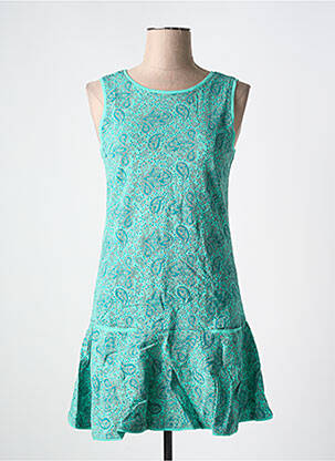 Robe courte sans manche sans manche bleu BAMBOO'S femme