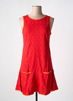 Robe courte sans manche sans manche rouge BAMBOO'S femme