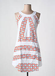 Robe mi-longue imprimé fantaisie sans manche blanc BAMBOO'S femme