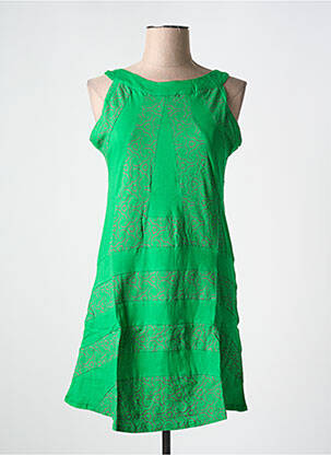 Robe courte sans manche sans manche vert BAMBOO'S femme