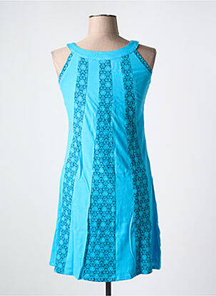 Robe mi-longue imprimé fantaisie sans manche bleu SINOE BY BAMBOO'S femme
