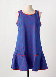 Robe mi-longue imprimé fantaisie sans manche bleu BAMBOO'S femme