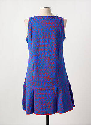 Robe mi-longue imprimé fantaisie sans manche bleu BAMBOO'S femme