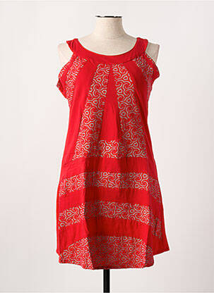 Robe courte sans manche sans manche rouge BAMBOO'S femme