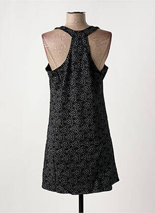 Robe courte coupe évasée sans manche noir BAMBOO'S femme