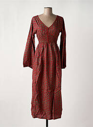 Robe longue manches longues manches longues rouge BAMBOO'S femme