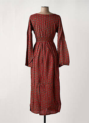 Robe longue manches longues manches longues rouge BAMBOO'S femme