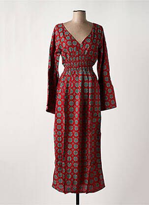 Robe longue manches longues manches longues rouge BAMBOO'S femme