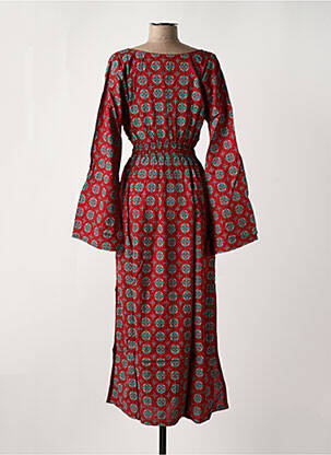 Robe longue manches longues manches longues rouge BAMBOO'S femme