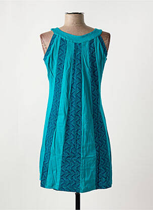 Robe mi-longue imprimé fantaisie sans manche bleu BAMBOO'S femme