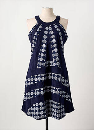 Robe mi-longue coupe évasée sans manche bleu SINOE BY BAMBOO'S femme