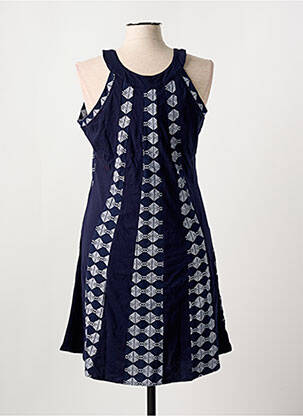 Robe mi-longue imprimé fantaisie sans manche bleu SINOE BY BAMBOO'S femme