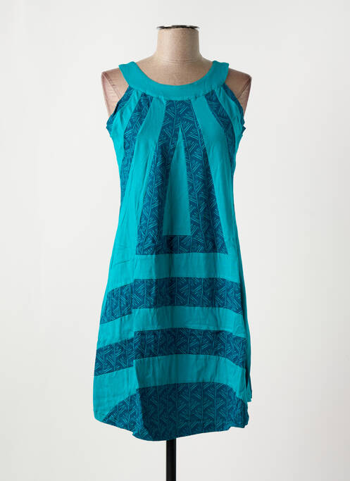 Robe mi-longue bleu BAMBOO'S pour femme