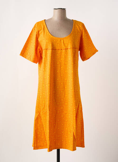 Robe mi-longue orange BAMBOO'S pour femme