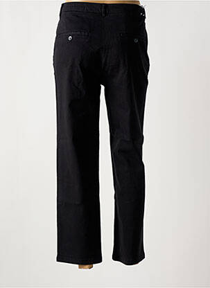 Pantalon chino fermeture zippée sous rabat boutonné taille haute noir REIKO femme
