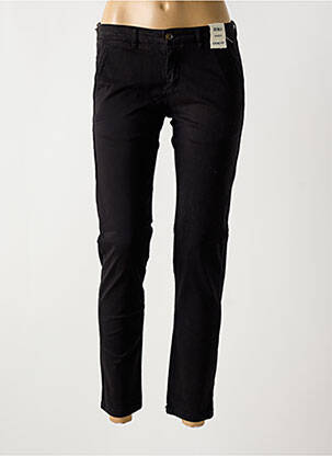 Pantalon chino taille basse taille basse noir REIKO femme