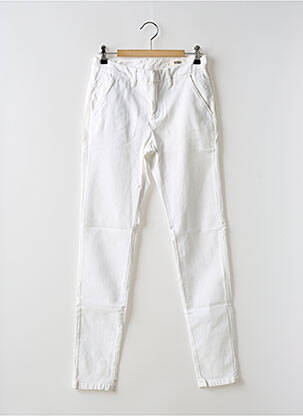 Pantalon chino taille basse taille basse blanc REIKO femme