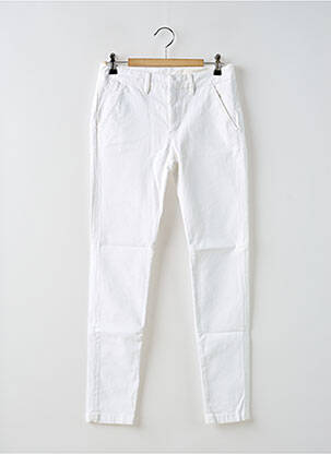 Pantalon chino taille basse taille basse blanc REIKO femme