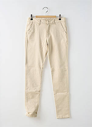 Pantalon chino taille basse taille basse beige REIKO femme