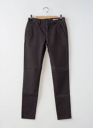 Pantalon chino taille basse taille basse gris REIKO femme