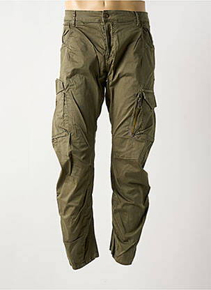 Pantalon cargo tissage popeline taille normale vert LE TEMPS DES CERISES homme